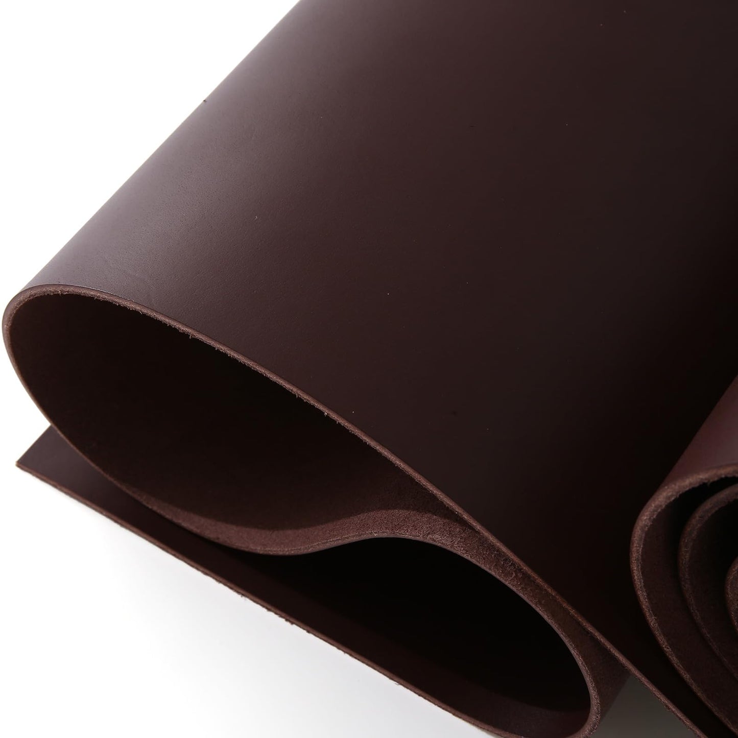 Large Size 17"x70" Leather, Cowhide Veg Tan Leather for Leather Belt Bag Strap Craft Shoe Making Wallet, 2.5mm Thick Full Penetration Dyeing Coffee