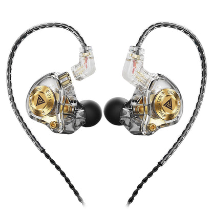 Piluyaa Wired Gaming Headphones IEM Earphones with 1DD，QKZ ENZO in Ear Monitor, HiFi Detachable Cable Earbuds, Bass Sound with New 11mm Dynamic Driver for Video Music Gaming (Grey)