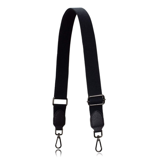 Allzedream Purse Straps Replacement Crossbody Bags Handbag Wide Canvas Leather Adjustable (Black)
