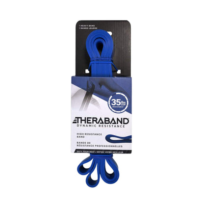 THERABAND High Resistance Bands, Set of 2 Elastic Super Bands for Improving Flexibility, Injury Rehab, & Full Body Workouts, Heavy Duty Stretch Bands for Lifting, 1 Light & 1 Medium Band