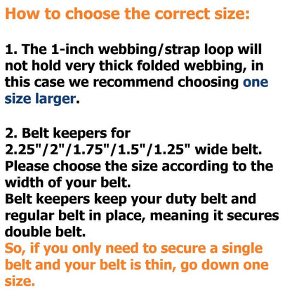 TACNEX Duty Belt Keepers w/Hook & Loop Closure for 2"-2.25" Wide Utility Belt Loop Stays Nylon Tactical Strap Holder Retainer Police Law Enforcement Security Military Accessories RG