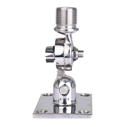 NovelBee Marine VHF Antenna Mount,316 Stainless Steel Antenna Adjustable Base Bracket Holder for Boats
