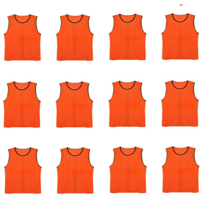 DreamHigh DH Soccer Sports Team Practice Pinnies Training Mesh Vests Youth -12 pcs Pack- Neon Green