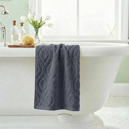 Artoid Mode 1 Pc Grey 3D Diamond Grid Jacquard Hand Towels