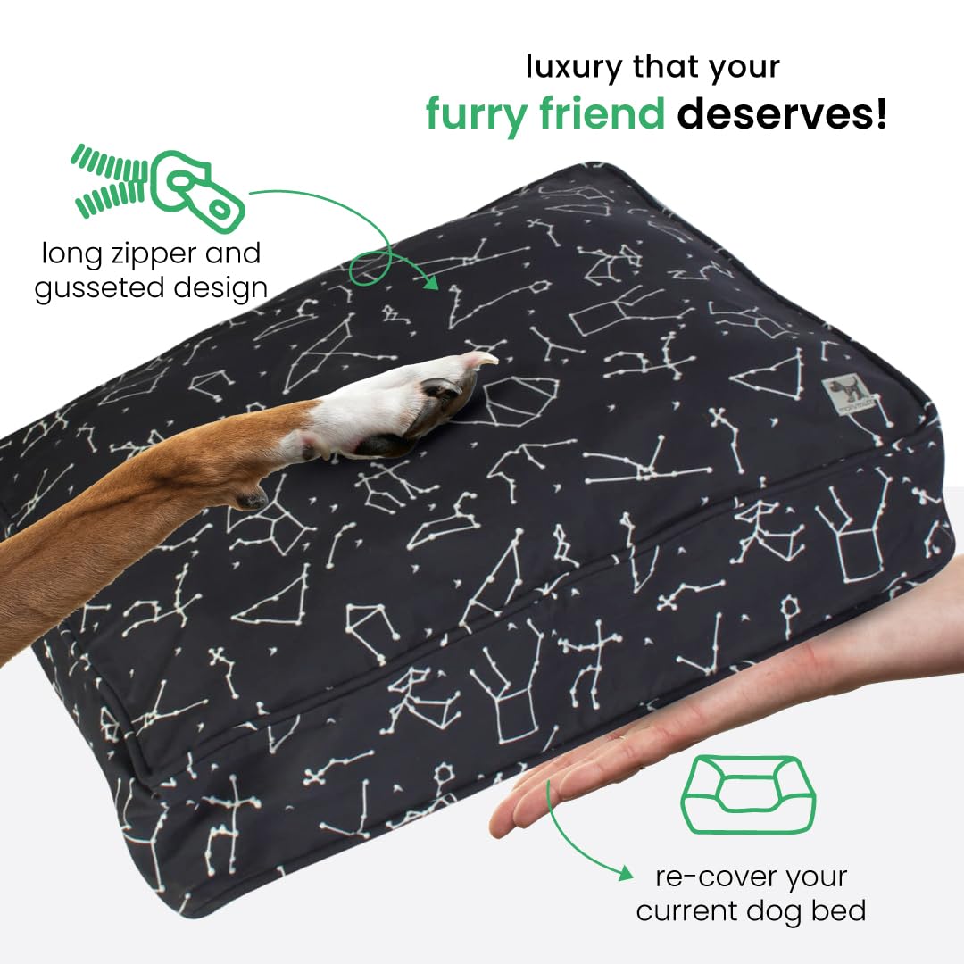 Molly Mutt Medium Large Dog Bed Cover - Calming Puppy Bed - Washable Pet Bed With Removable Cover