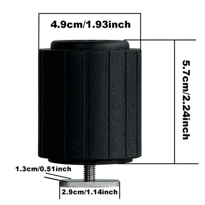 2 Pack Fishing Rod Holder with Track Mount Universal T-Shaped Screw Mounted on Rail for Kayak, Canoe, Fishing Boat (2Pack Extender Rod Holder)