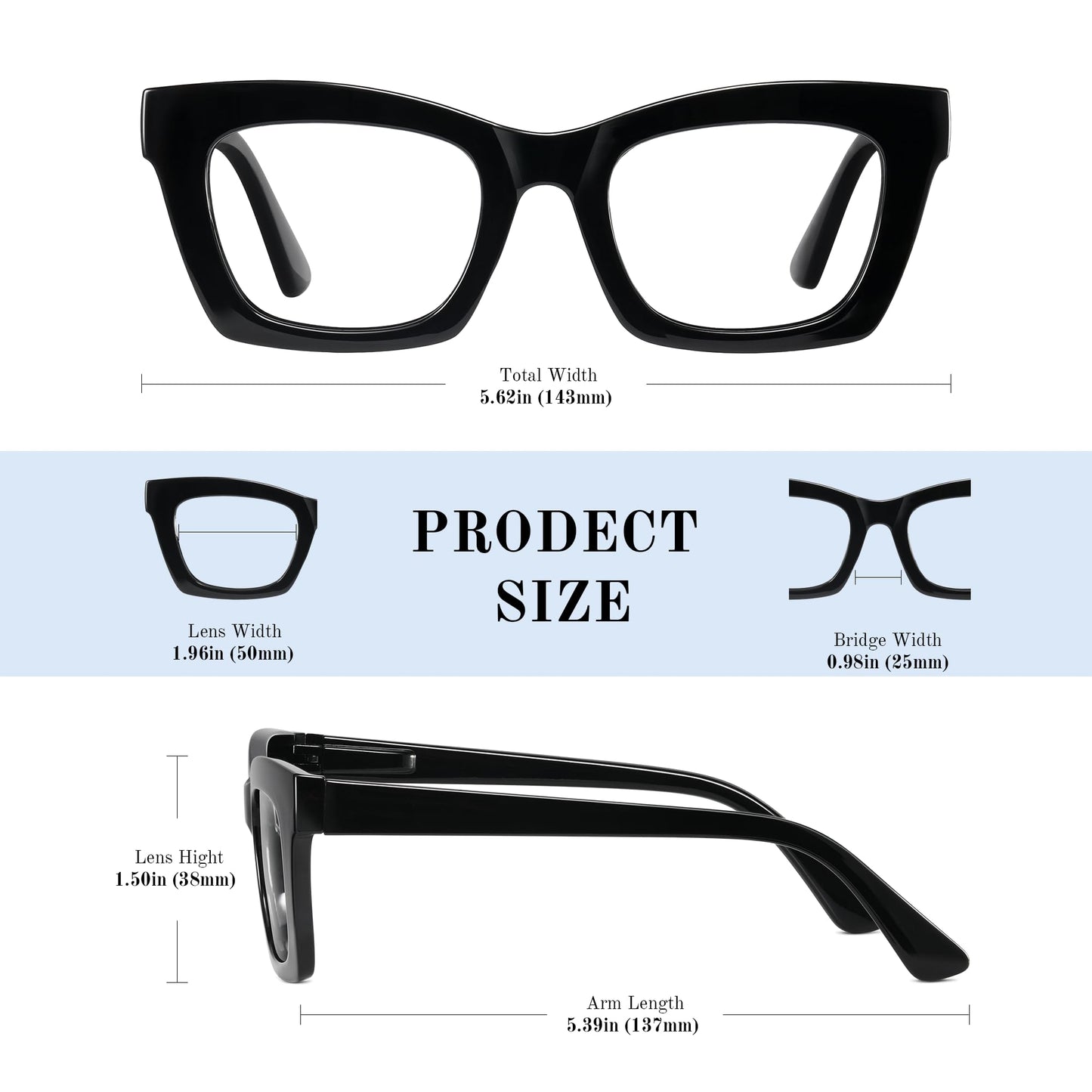 resjok Oprah Reading Glasses for Women-3Pack Blue Light Blocking Fashion Readers with Spring Hinge Computer Square Eyeglasses(Mix1, 1.75x)