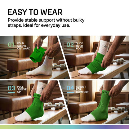 Modvel Foot & Ankle Brace Socks for Sprained Ankle Compression Sleeve - Foot Support for Women & Men - Tendonitis & Arthritis Ankle Brace Sports Running, Torn Ligaments & Women Stabilizing Ankle Wrap