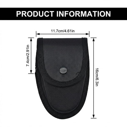 Handcuff Case Holster Pouch for Duty Belt or MOLLE Vest, Handcuff Holder Compatible with Standard Chain or Hinged Handcuffs, Open Top Cuff Sheath for Police Law Enforcement Security Officer Gear