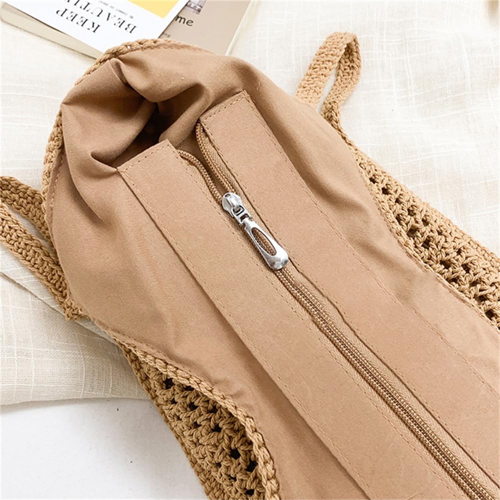Beach Tote Bag for Women Crochet Purse Large Summer Hobo Woven Shoulder Handbag for Vacation