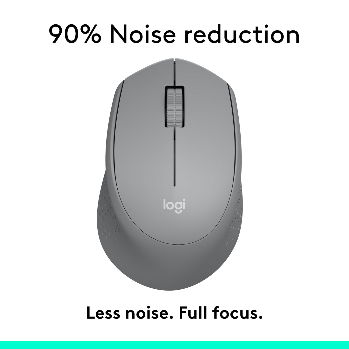 Logitech M330 SILENT Wireless Mouse, 2.4GHz with USB Receiver, Optical Tracking, Quiet & Lightweight, Long Battery Life, for PC, Mac, Laptop, Chromebook - Black