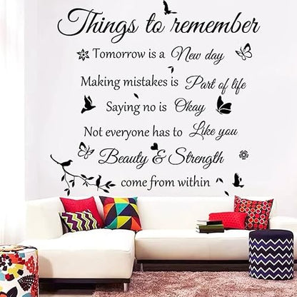 Wall Sticker Wall Stickers Wall Decals Things to Remember Wall decalwall Decor Wall Decorations Home Decor Home Decorations
