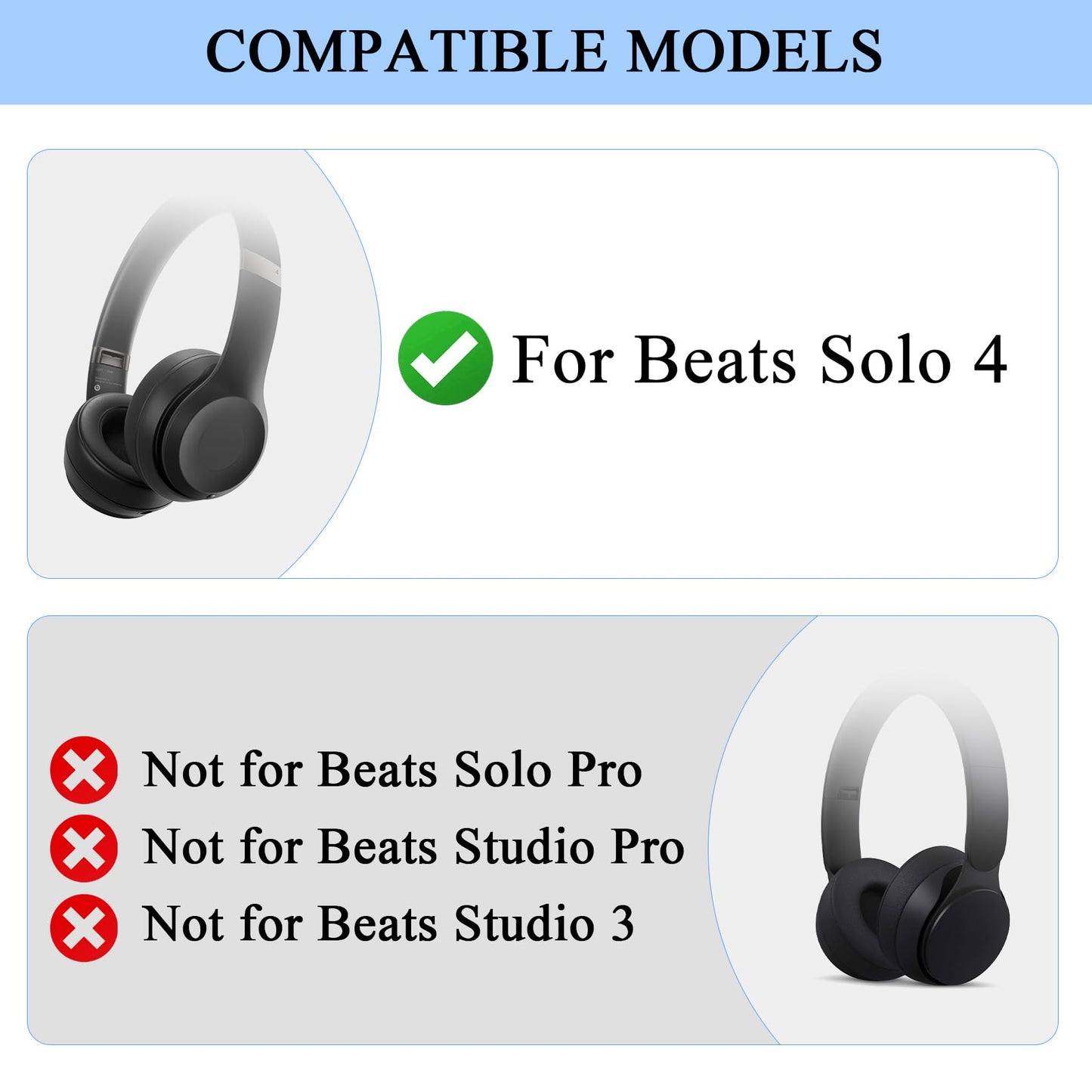【3 in 1】 Solo 4 Silicone Case Cover Set,Anti-Scratch Ear Pad/Shell/Headband Cover for Beats Solo 4 Headphone,Soft Silicone Protector Accessorie(Pink)