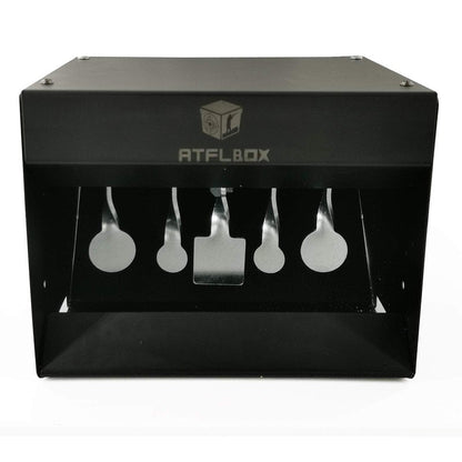Atflbox Pellet Gun Target Trap Resets with Center Shot, Metal Airgun Rifle Bullet Trap Shooting Target for Backyard, Outdoor, Indoor