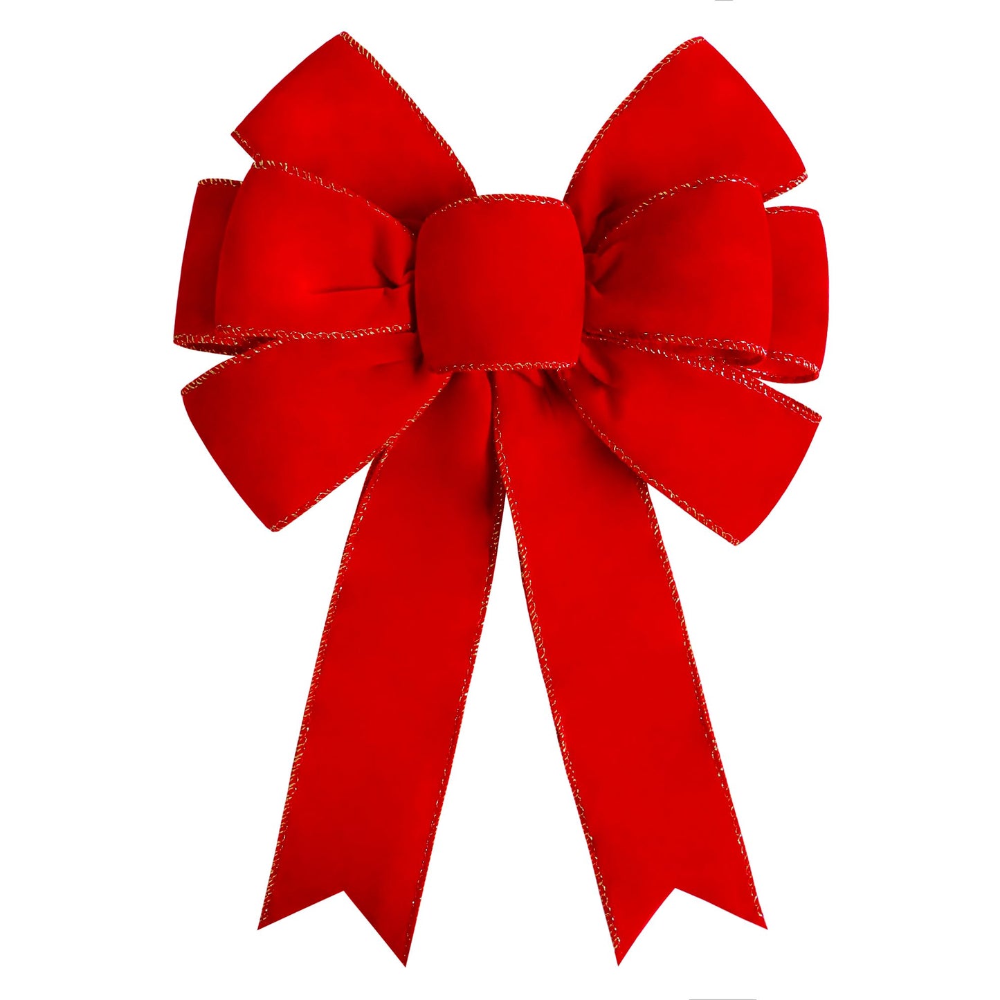 Satenwie Red Christmas Bows Large Velvet Bow for Wreaths, Tree, Outside Decorating, Outdoor (16 * 24 inch)