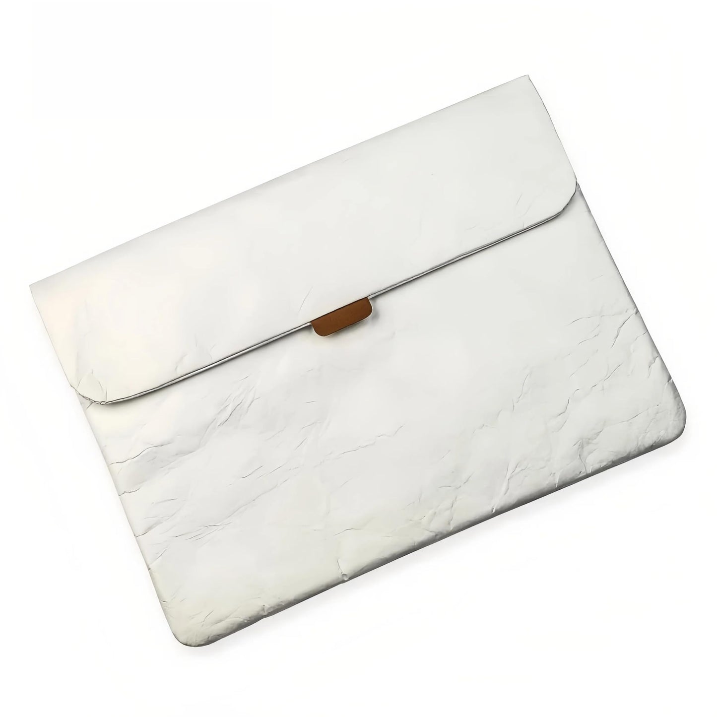 HannaFires Retro Paper Clutch Bag - Portable Tablet & Document Sleeve with Water Repellent Liner for Work, School & Gift (White)