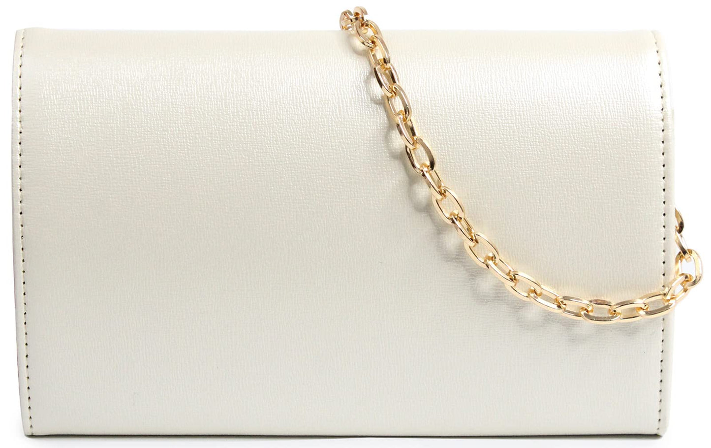 Autumnwell Clutch Purse Evening Bag for Women，Envelope Handbag With Detachable Chain for Wedding and Party（beige）
