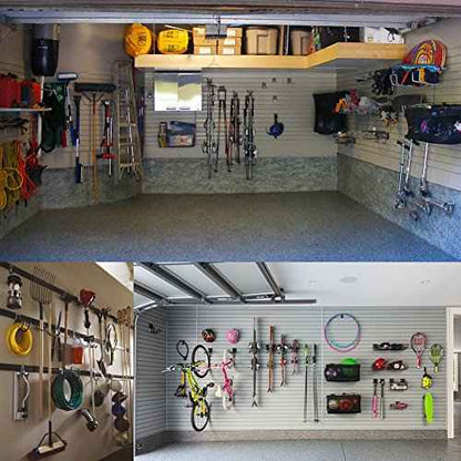 Heavy Duty Giant Garage Storage Hook Wall Mounted Utility Hanging Rack for Surfboard,Ladder,Kayak (6 Pcs Black 10" J Hook)
