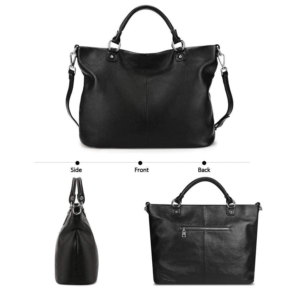 Kattee Women's Soft Leather Tote Bag, Top Satchel Purses and Handbags
