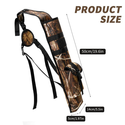 PSKOOK Archery Lightweight Back Arrow Quiver, Adjustable Quivers for Arrows with Molle System Shoulder Arrows Holder Hanged Target Shooting Quiver for Bow Hunting & Target Practice