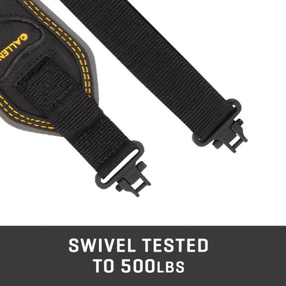 Allen Company Aspen Nubuck BakTrak 2-Point Rifle and Shotgun Sling - Rubber Grip with Swivels - Ideal for Hunting and Shooting - Gun Strap - Tested up to 300 Lbs. - Black/Clay