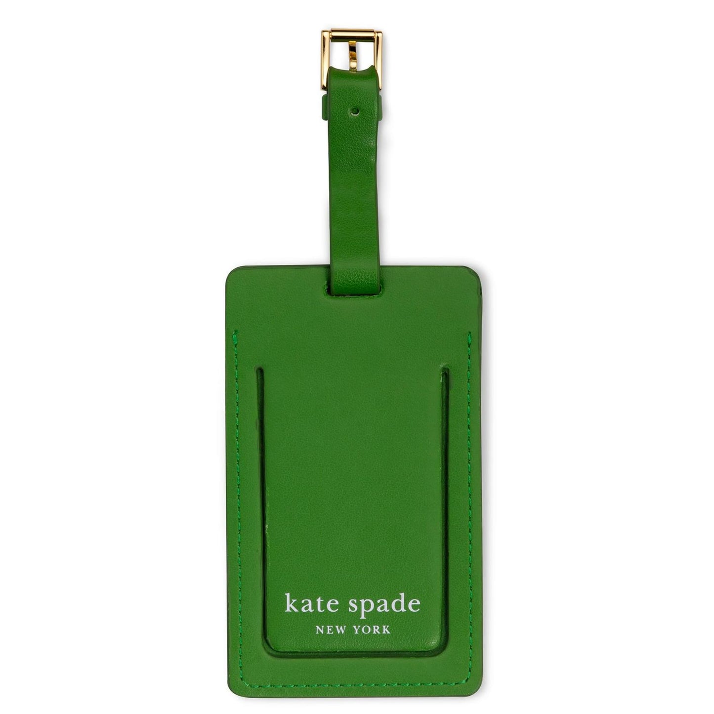 Kate Spade New York Vegan Leather Luggage Tag for Women, Durable Suitcase ID Tag, Where to Next