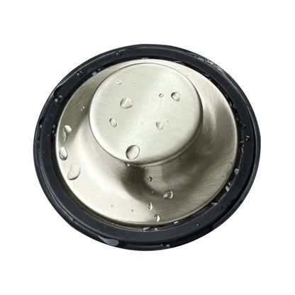 Kitchen Sink Stopper for Garbage Disposal Stainless Steel Sink Drain Plug Cover for InSinkErator Waste King, Whirlpool, and More, Fits Standard Kitchen Sink Size of 3 1/2 Inch Brushed