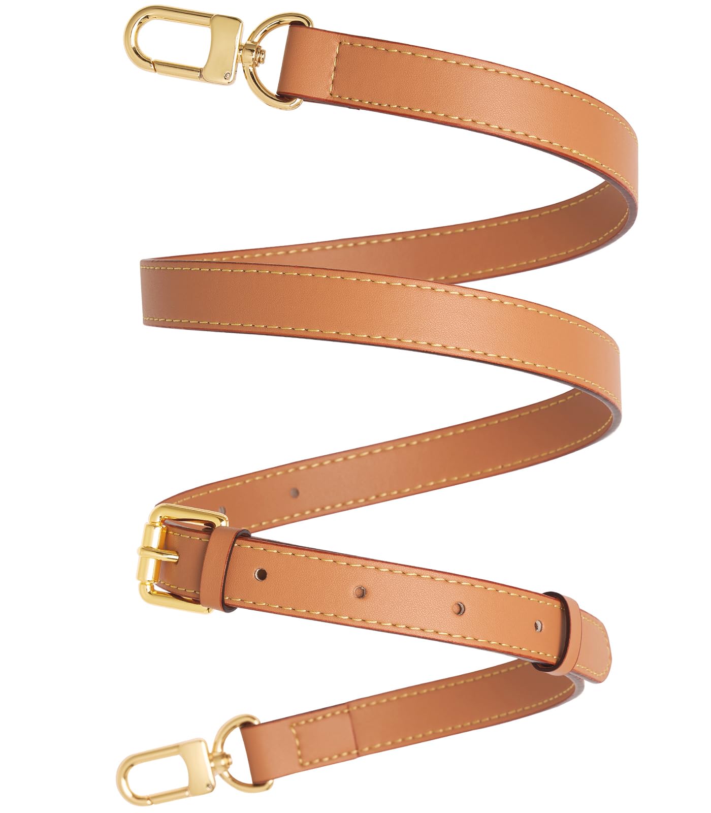 YAZHIMI Vachetta Leather purse strap Genuine Leather Adjustable Replacement Strap for Shoulder Bag Handbag Purse (Honey Pink-leather purse strap)