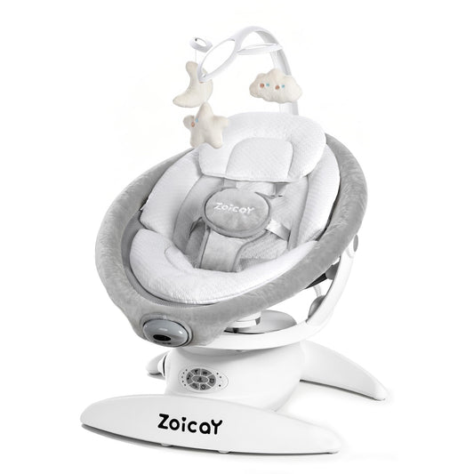 Baby Swing, 3-in-1 Baby Swings for Infants with Motion Detection & Vibration Comfort, 360° Rotating Electric Baby Swings with 5 Speeds & 3 Swing Modes, Infant Swing for Baby with 12 Preset Melodies