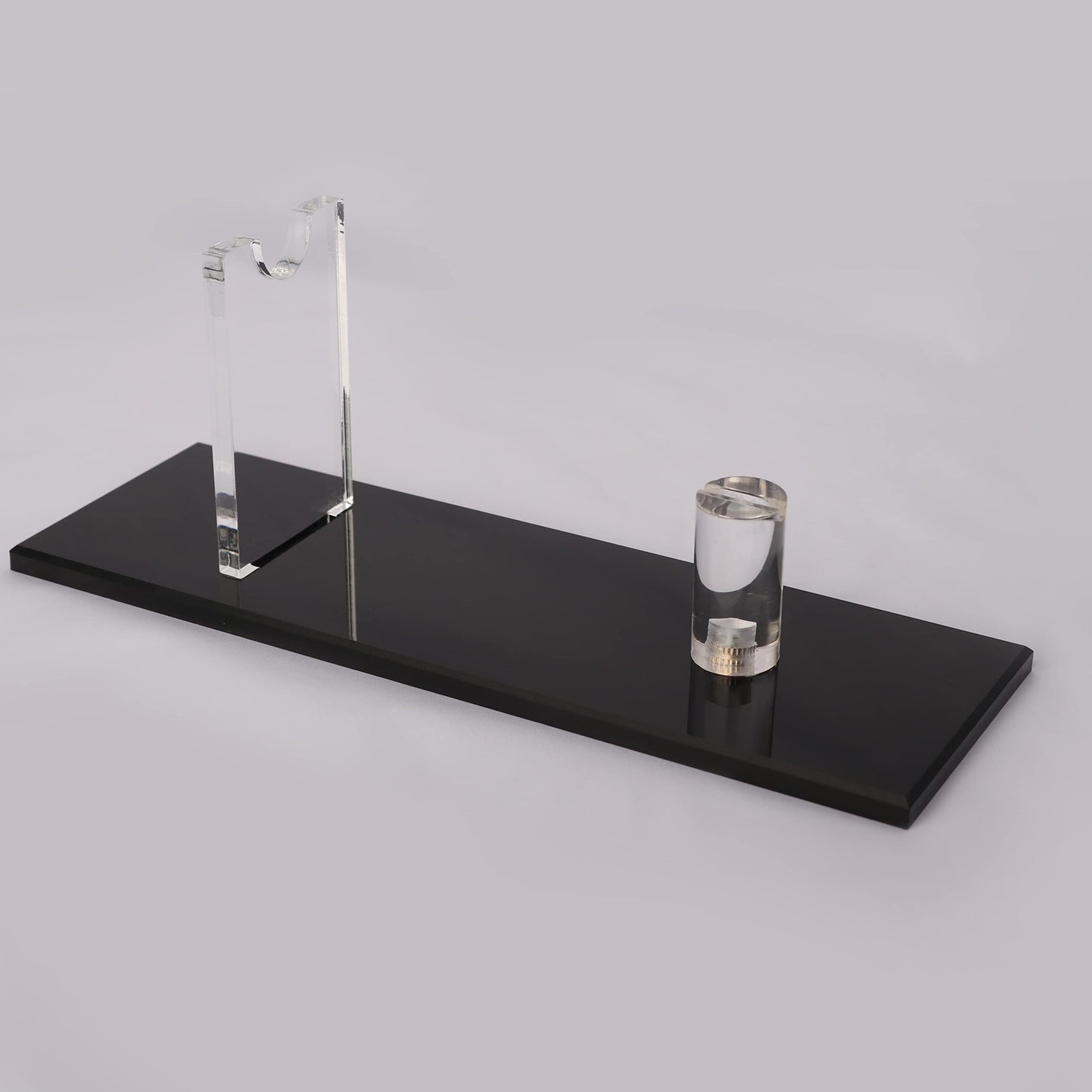 WANLIAN Knife Display Stand Knife Holder Fixed Blade Knife Collection Display Stand Holder Display Single Knife for Home Decor (Black)