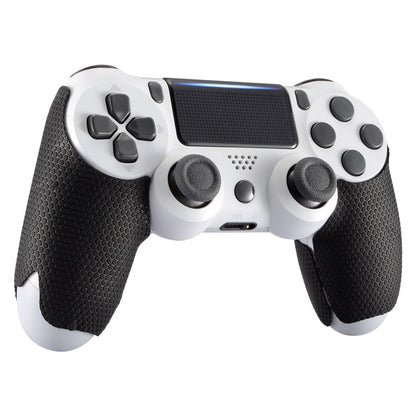 eXtremeRate Black Anti-Skid Sweat-Absorbent Controller Grips for ps4 Controller, Professional Textured Soft Rubber Handle Grips for ps4 Slim Pro Controller - Improve The Grip and Comfort