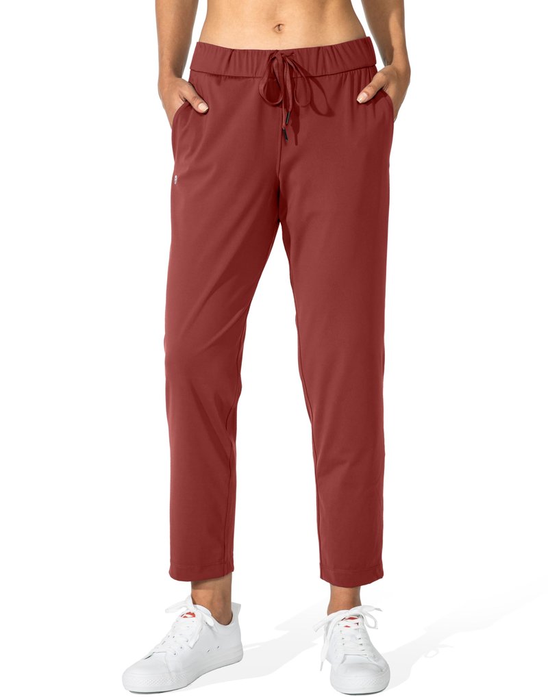 G Gradual Women's Pants with Deep Pockets 7/8 Stretch Sweatpants for Women Athletic, Golf, Lounge, Work (Savannah, Large)