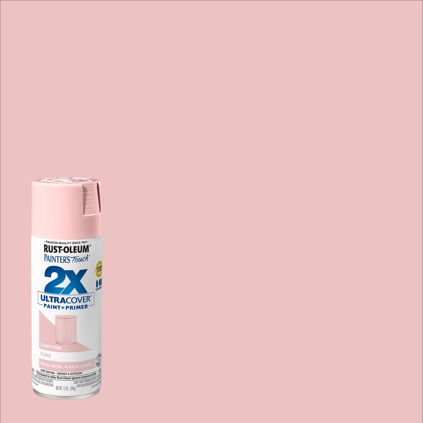 Rust-Oleum 249119-6PK Painter's Touch 2X Ultra Cover Spray Paint, 12 oz, Gloss Candy Pink, 6 Pack