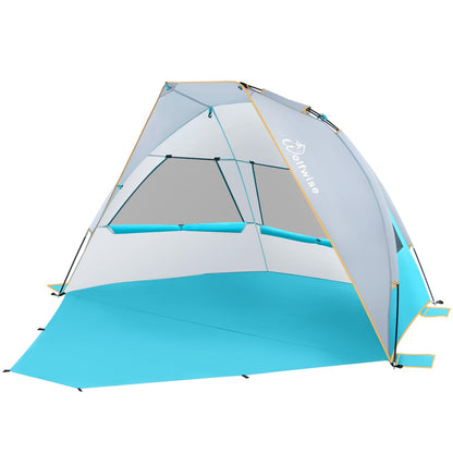 WolfWise Beach Tent Anti-UV Portable Sun Shade Shelter Blue