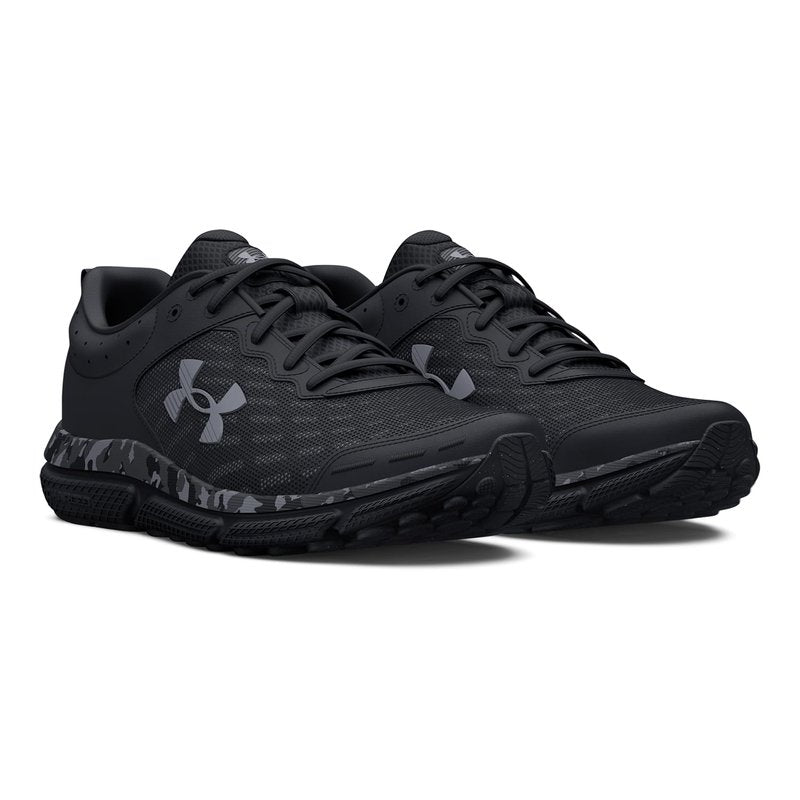 Under Armour Men's Charged Assert 10 Shoes, (001) Black/Black/Pitch Gray, 10