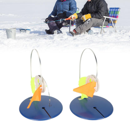 RiToEasySports 6 Set Ice Fishing Tip Ups with Storage Bag - Tip Up Flag Indicators for Winter Fishing