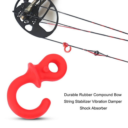 TOPINCN Monkey Tail Silencers, 4Pcs Bow String Shock Absorber Bow Vibration Damper for (Red)