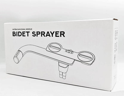SHIKITEK Bidet Attachment for Existing Toilet Seats, Ultra-Slim, Non Electric, Dual Nozzle, Rear & Feminine Wash, Fresh Cold Water Sprayer, Badays Bedets Bedits Badette Bidgets, Silver