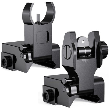 Marmot Flip Up Sight Full Metal Iron Sight & Fiber Flip Up Sights CQB & Precise Mode Gun Sights Rifle Sights