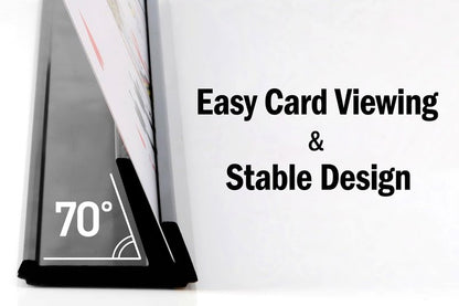 olnamo Hands Free Card Holder Stand, Non-Slip, 4 pieces, 13.4 Inches (34 cm), Made in Japan, for Card Games, Lightweight, TCG, (Black)
