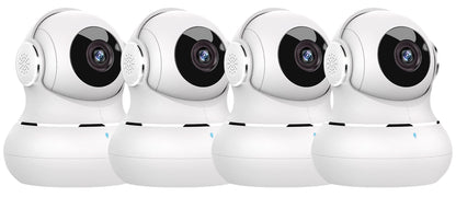 litokam Indoor Security Camera 4 Pack, 360° WiFi Cameras for Home Security, 2K Baby Monitor with Night Vision, Pet Nanny Cam with Motion Detection, 2-Way Audio