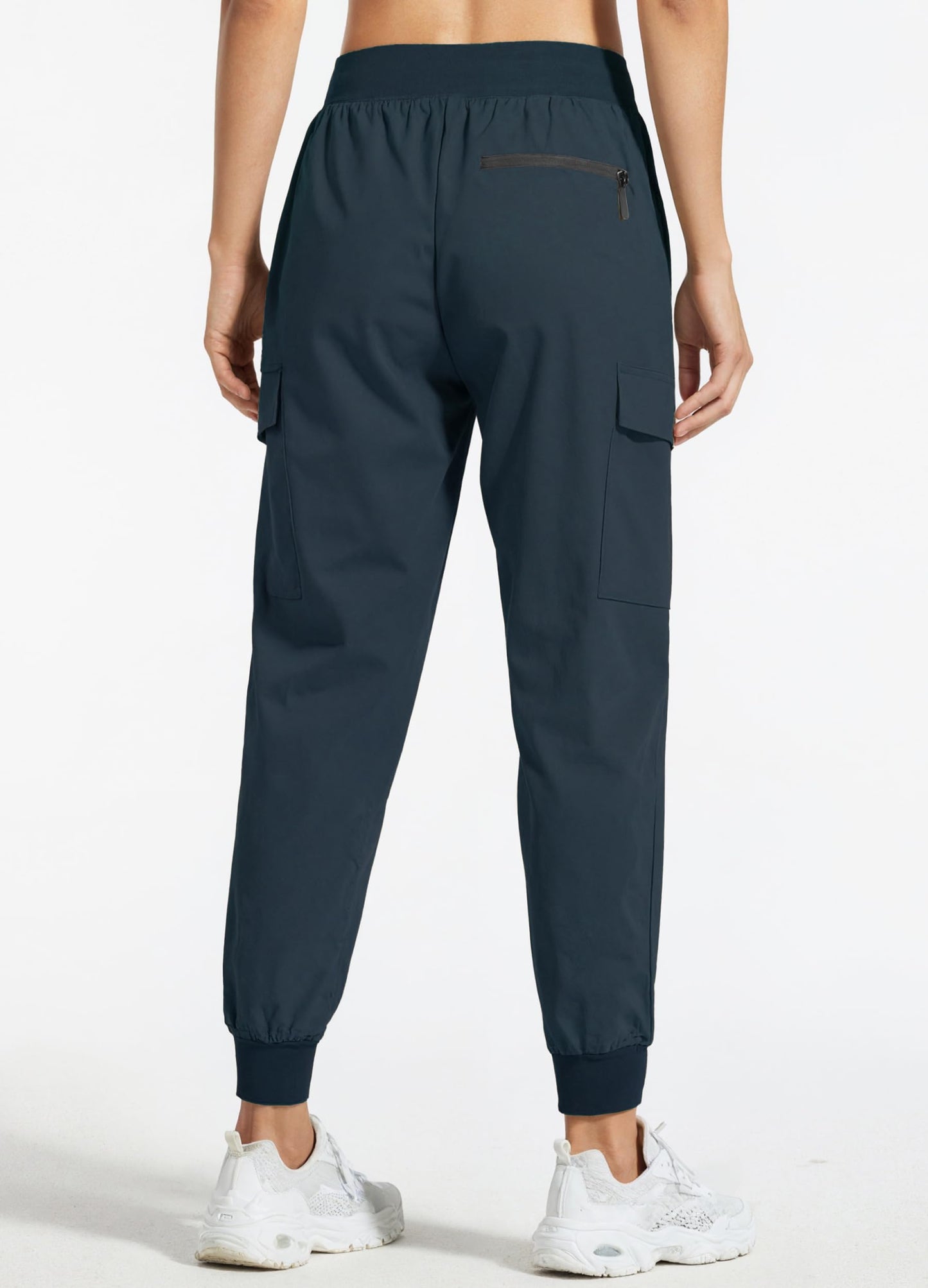 Libin Women's Cargo Joggers Lightweight Quick Dry Hiking Pants Athletic Lounge Casual Travel Petite, Navy XL