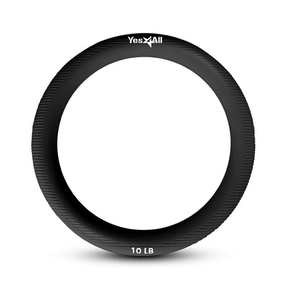 Yes4All Power Ring 10lbs, Weight Ring, Weighted Circle, Kettlebell for Yoga Exercise, Aerobics, Home Fitness, Core Training