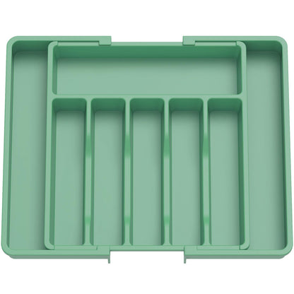 Lifewit Silverware Drawer Organizer, Expandable Utensil Tray for Kitchen, BPA Free Flatware and Cutlery Holder, Adjustable Plastic Storage for Spoons Forks Knives, 8.5"-14.1" x 12.1", Black