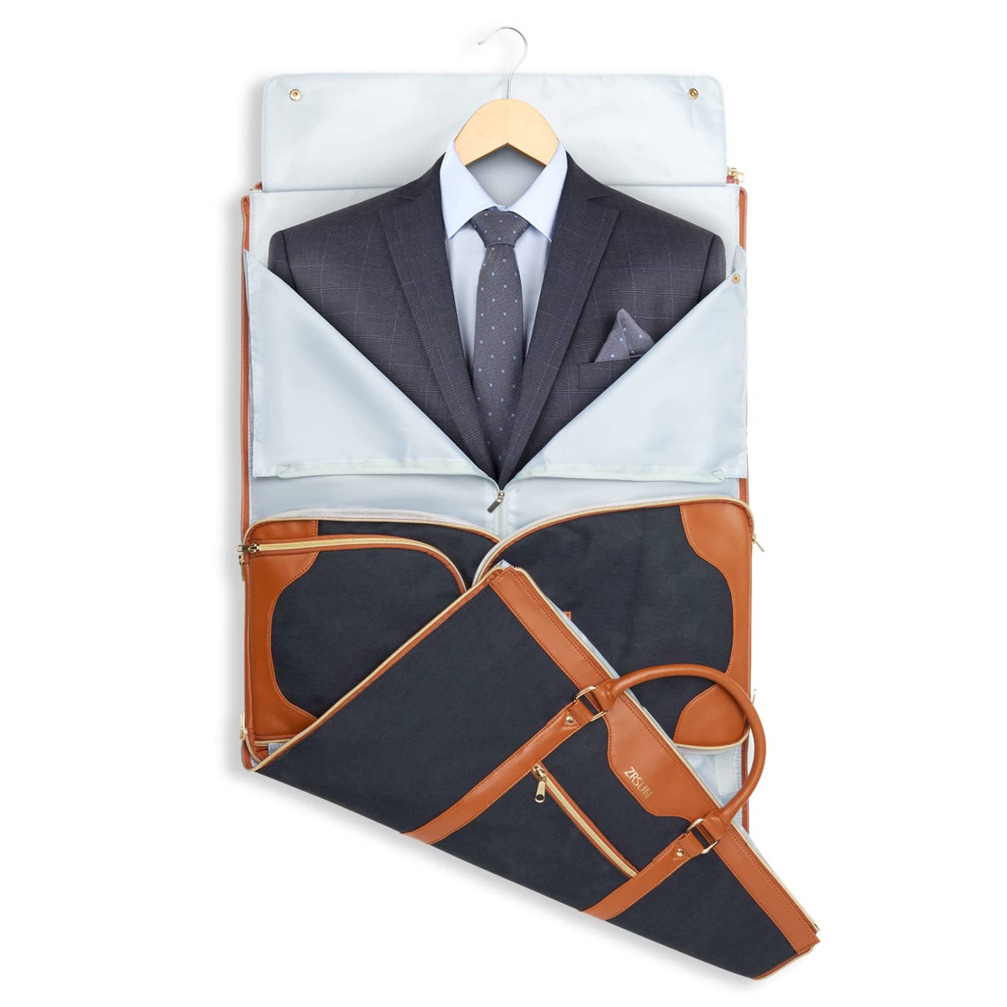 Garment Bag for Travel, Convertible Carry-On Duffel with Shoe Compartment, Waterproof & Wrinkle-Free Suit Carrier for Business Trips & Weekend Getaways, Foldable & Lightweight