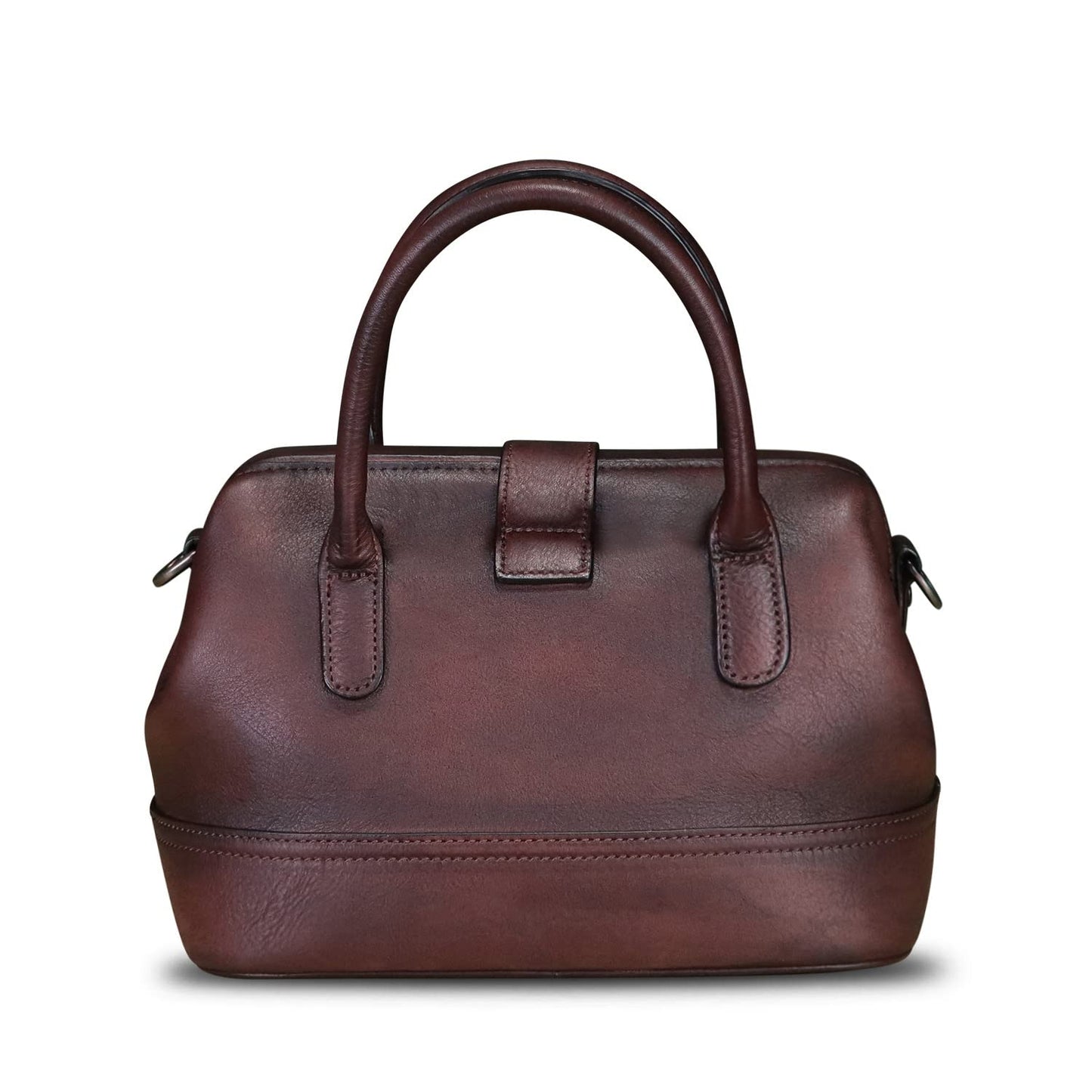 Genuine Leather Satchel Handbag for Women Purse Top Handle Bags Handmade Vintage Crossbody Bag Purses (Coffee) Medium
