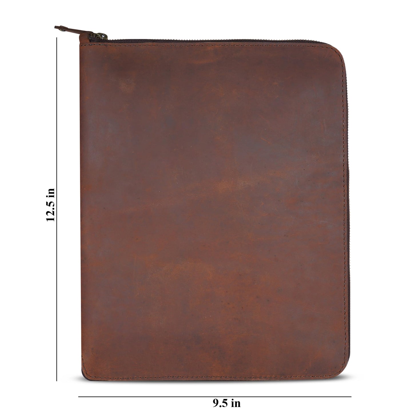 CestAntiQ, Heavy Duty Full Grain Leather Journal Cover (8.5 x 11 in.), Refillable Cahier XXL, Refillable Spiral Notebook (8.5 x 11 in.), Handmade Zippered Leather Journal Cover : Brown