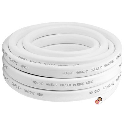 4 Gauge Marine Wire Duplex Marine Grade Wire,4 AWG 6ft Tinned Copper Boat Electrical Cable for Boat/Automotive/RV/Camper Outdoor Use