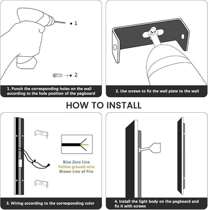 23.6inch Exterior Wall Lights for House, Modern Outdoor Wall Sconce, Dimmable 3000K-6000K, IP65 Waterproof, Outside Long Strip Light, Wall Mount Lighting for Porch, Garage with Remote Control