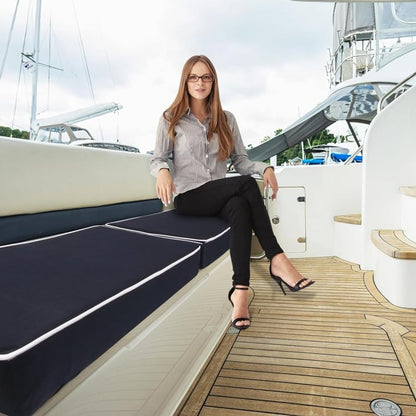 Boat Seat Cushion, Waterproof PU Leather Boat Bench/Seat Cushions, High Density Thick Sponge Bench Cushion, Removable Boat Seat Mat Soft(Length 56" x Width 15.6" x Height 2.8")
